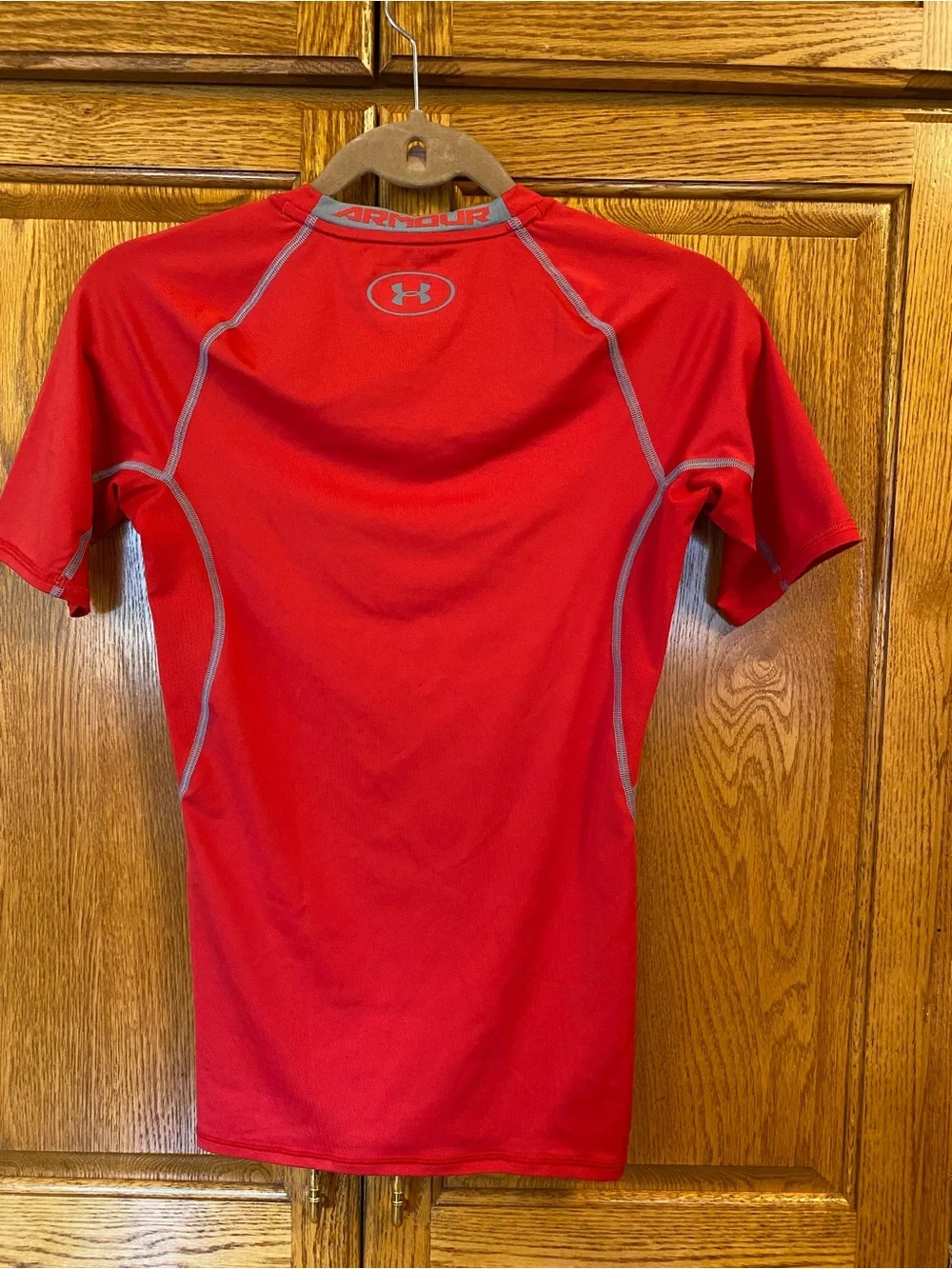 Under Armour Red Boys Swim Shirt.